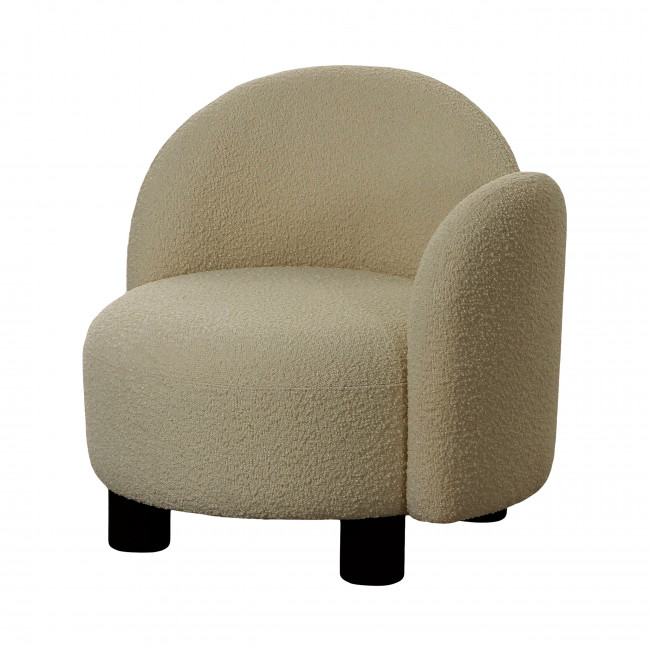 Honolulu - Fauteuil accoudoir droit en tissu bouclette