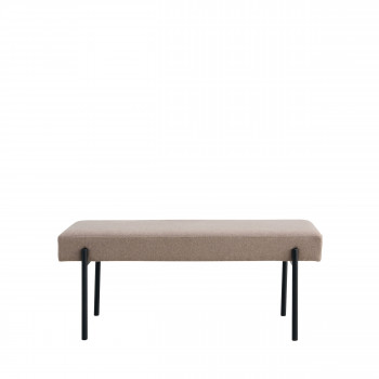 Swindon - Banc en tissu et métal L100cm