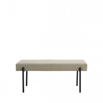 Swindon - Banc en tissu et métal L100cm