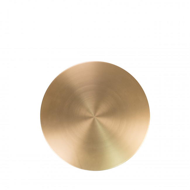 Lecco - Table d'appoint en effet laiton et marbre ø41cm