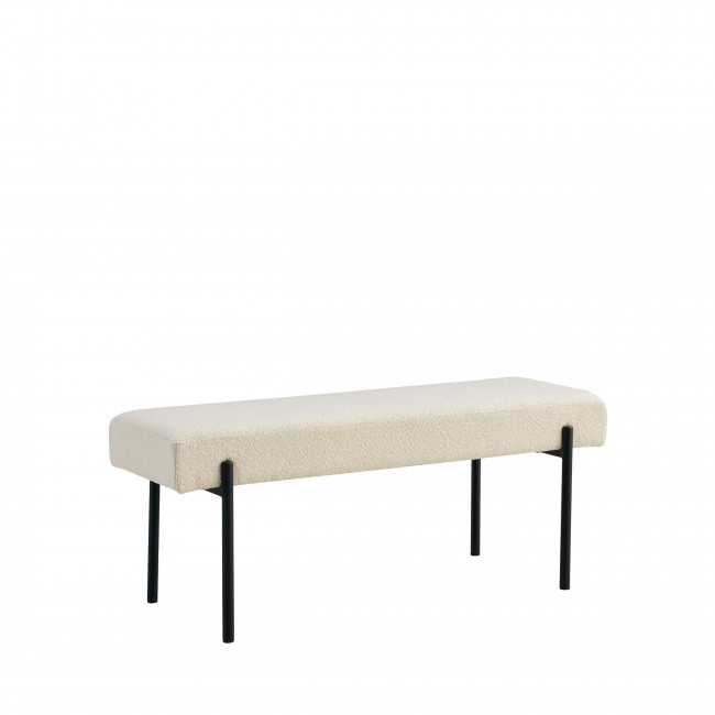 Swindon  - Banc en tissu bouclette et métal L100cm