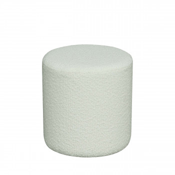 Ejby - Pouf rond en tissu bouclette ø34cm