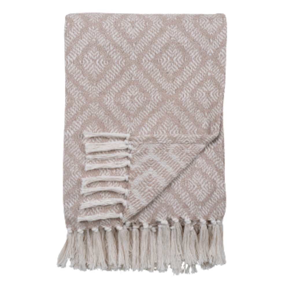 Cort III - Plaid en coton 130x160cm - Couleur - Beige