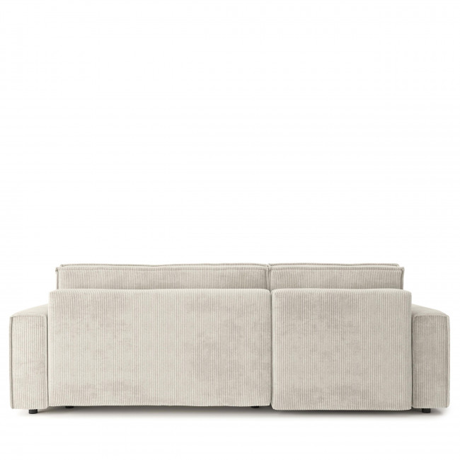 Clémence - Canapé d'angle réversible convertible en velours côtelé avec coffre L251cm