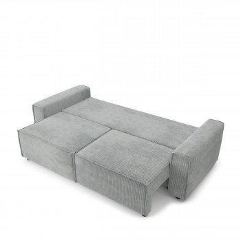 Clémence - Canapé convertible en velours côtelé avec coffre L230cm