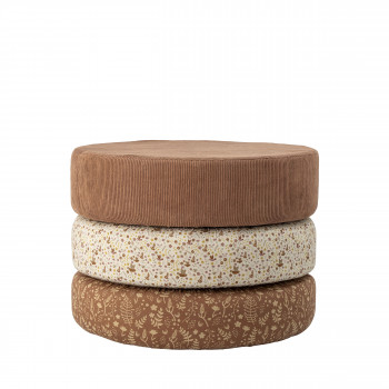 Jo - Pouf rond en tissu ø43cm