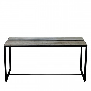 Ines - Table basse en marbre et métal 100x46cm