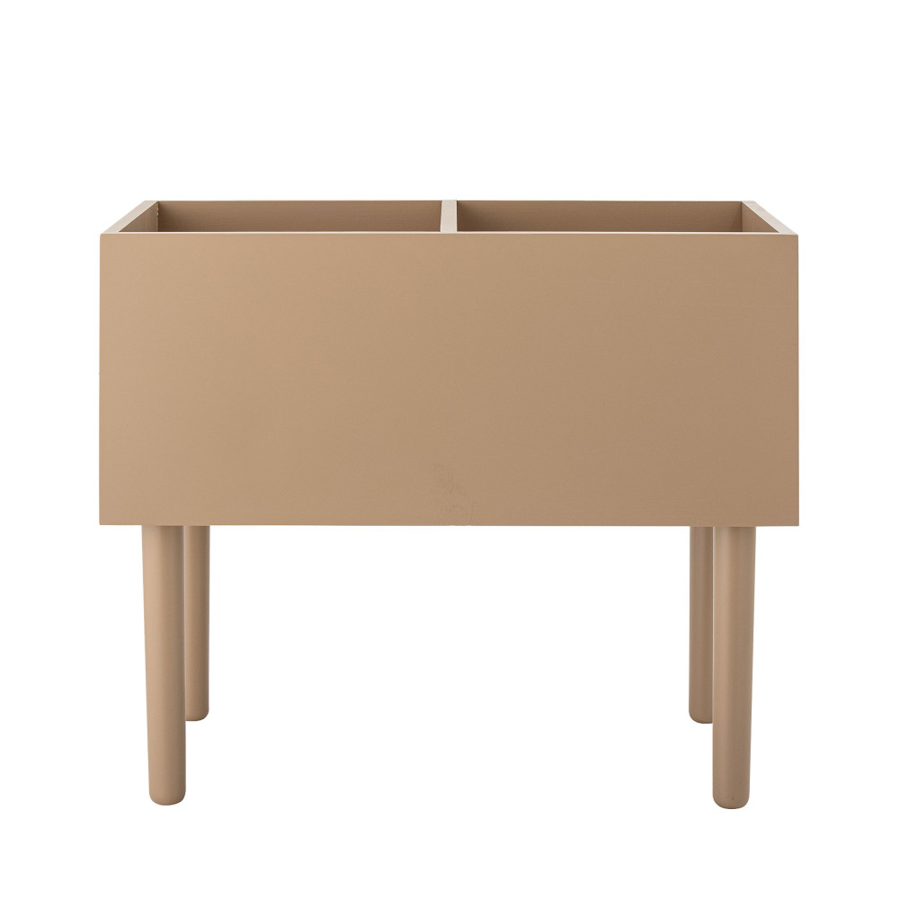 Douve - Petit meuble de rangement / meuble vinyle en bois - Couleur - Terracotta