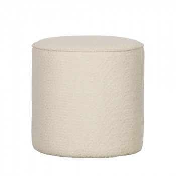 Sara - Pouf rond en tissu bouclette ø46cm