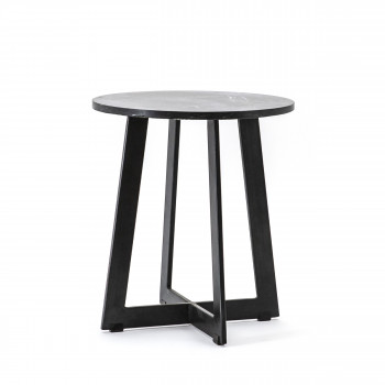 Major - Table d'appoint en marbre et métal ø45cm