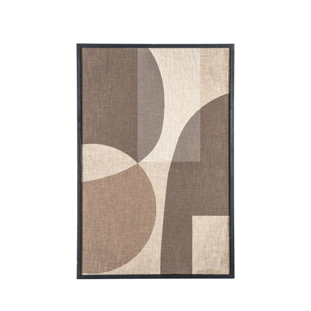 Ato - Tableau motifs géométriques marrons - Couleur - Marron, Dimensions - 90x60 cm