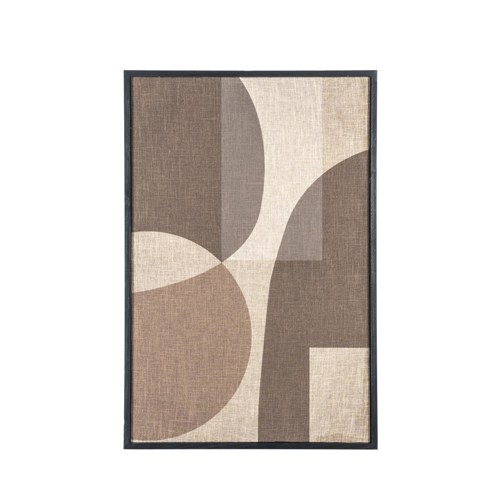 Ato - Tableau motifs géométriques marrons - Couleur - Marron, Dimensions - 120x80 cm