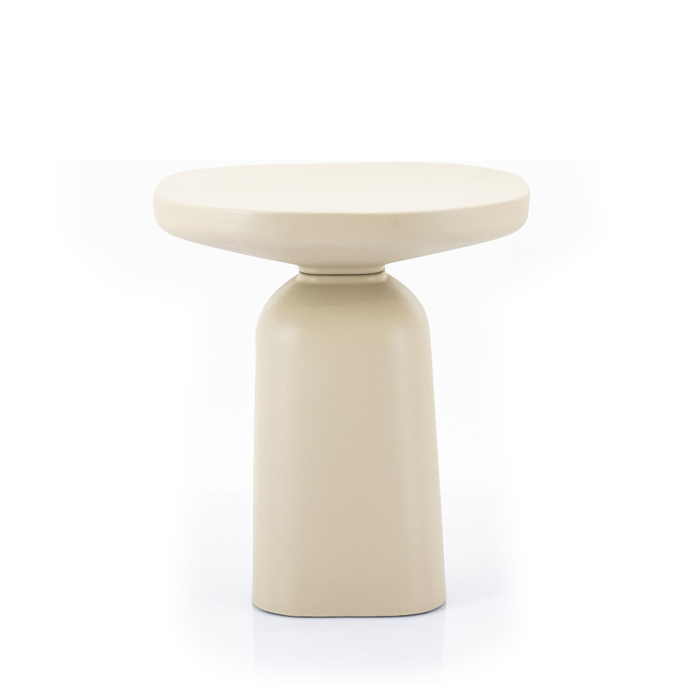 Squand - Table d'appoint en aluminium ø45cm - Couleur - Beige