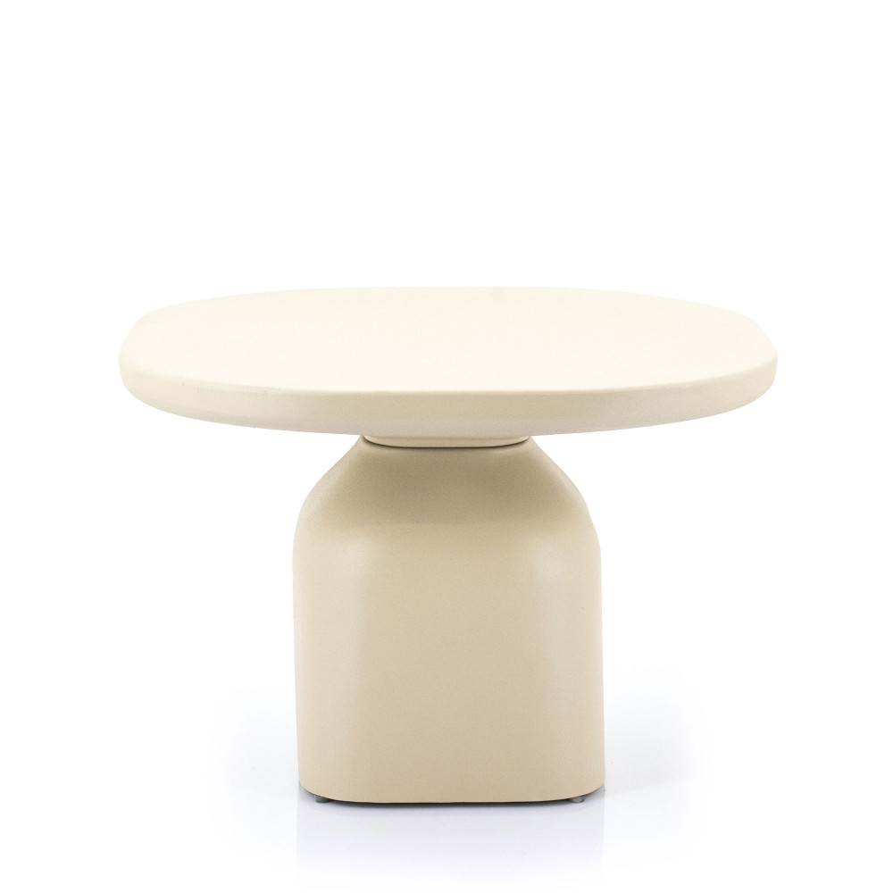 Squand - Table basse en aluminium ø60cm - Couleur - Beige