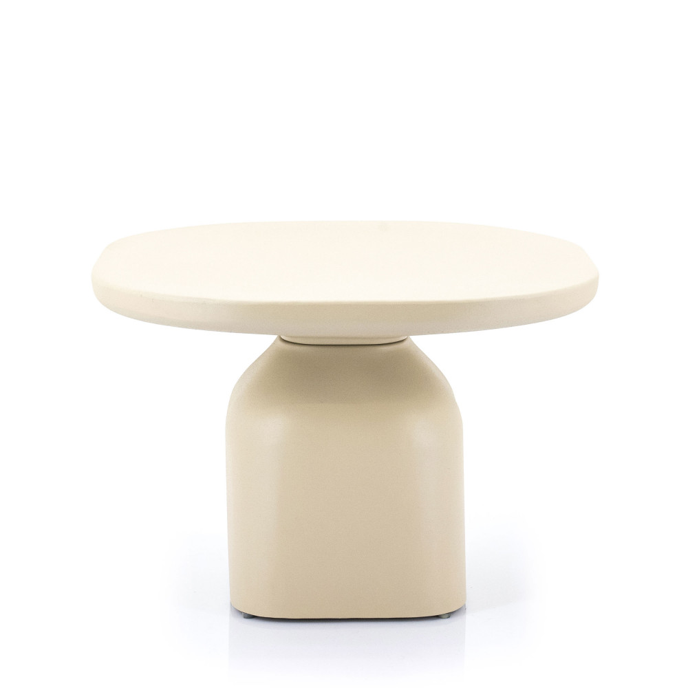 squand - table basse en aluminium ø60cm - couleur - beige