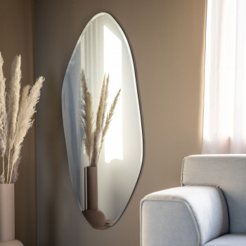 Soldes Miroir design en bois mural, miroir design en bois sur pied