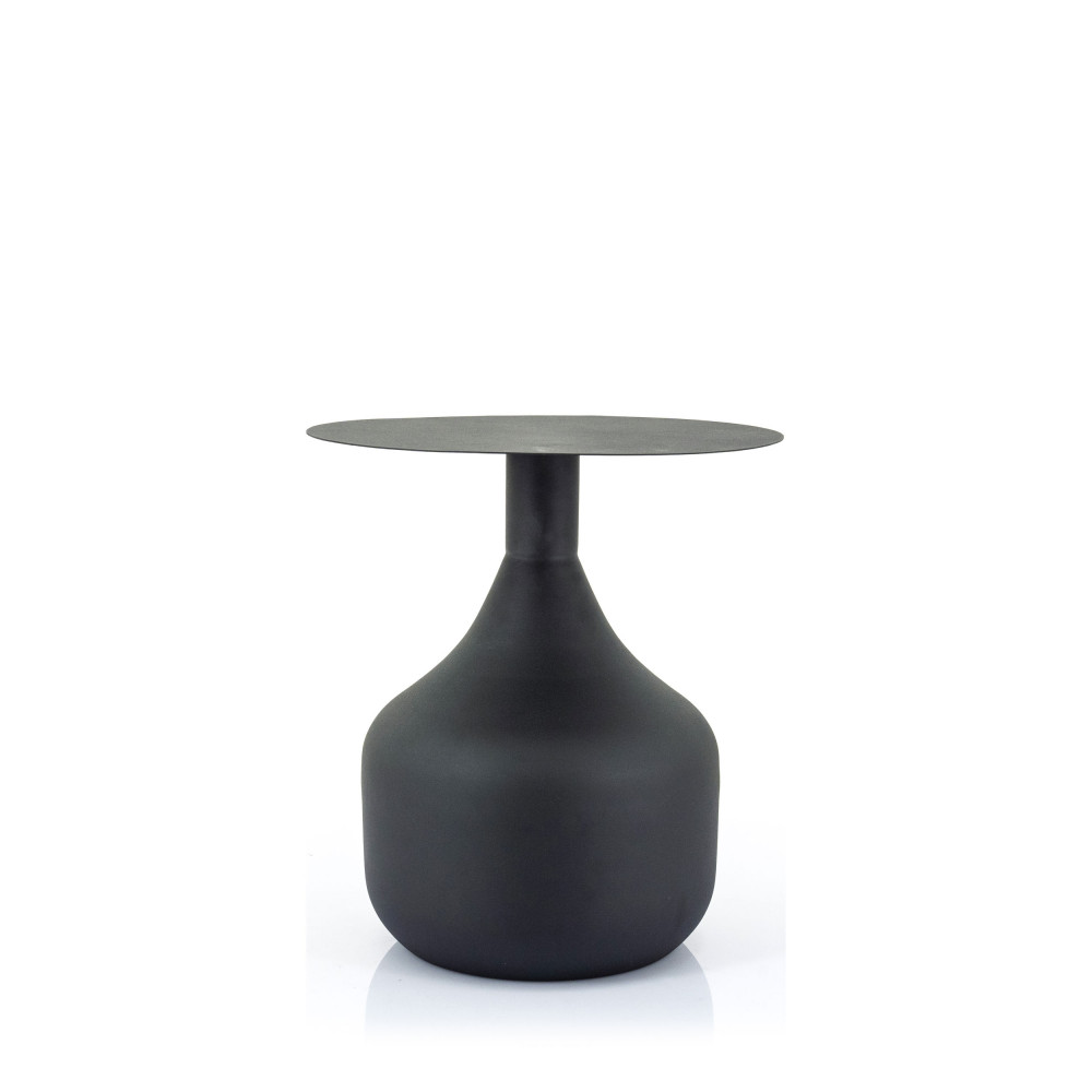 Mist - Table d'appoint ronde en métal ø40cm - Couleur - Noir