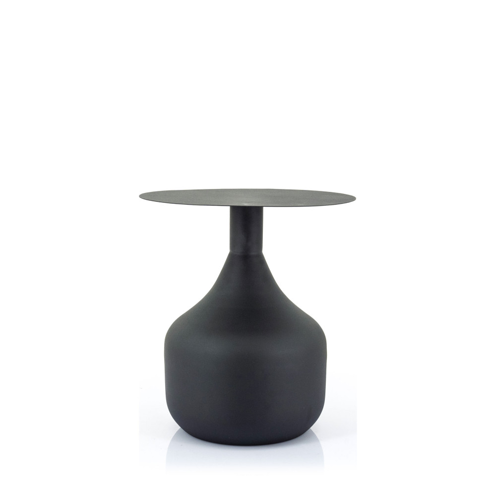 mist - table d'appoint ronde en métal ø40cm - couleur - noir