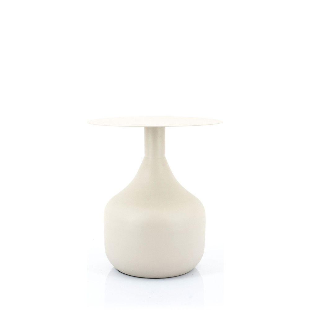 mist - table d'appoint ronde en métal ø40cm - couleur - blanc