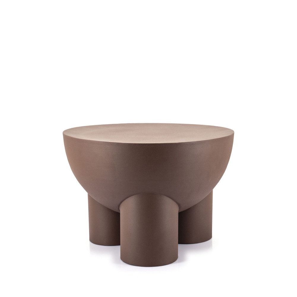 Ollie - Table d'appoint en métal ø59cm - Couleur - Marron