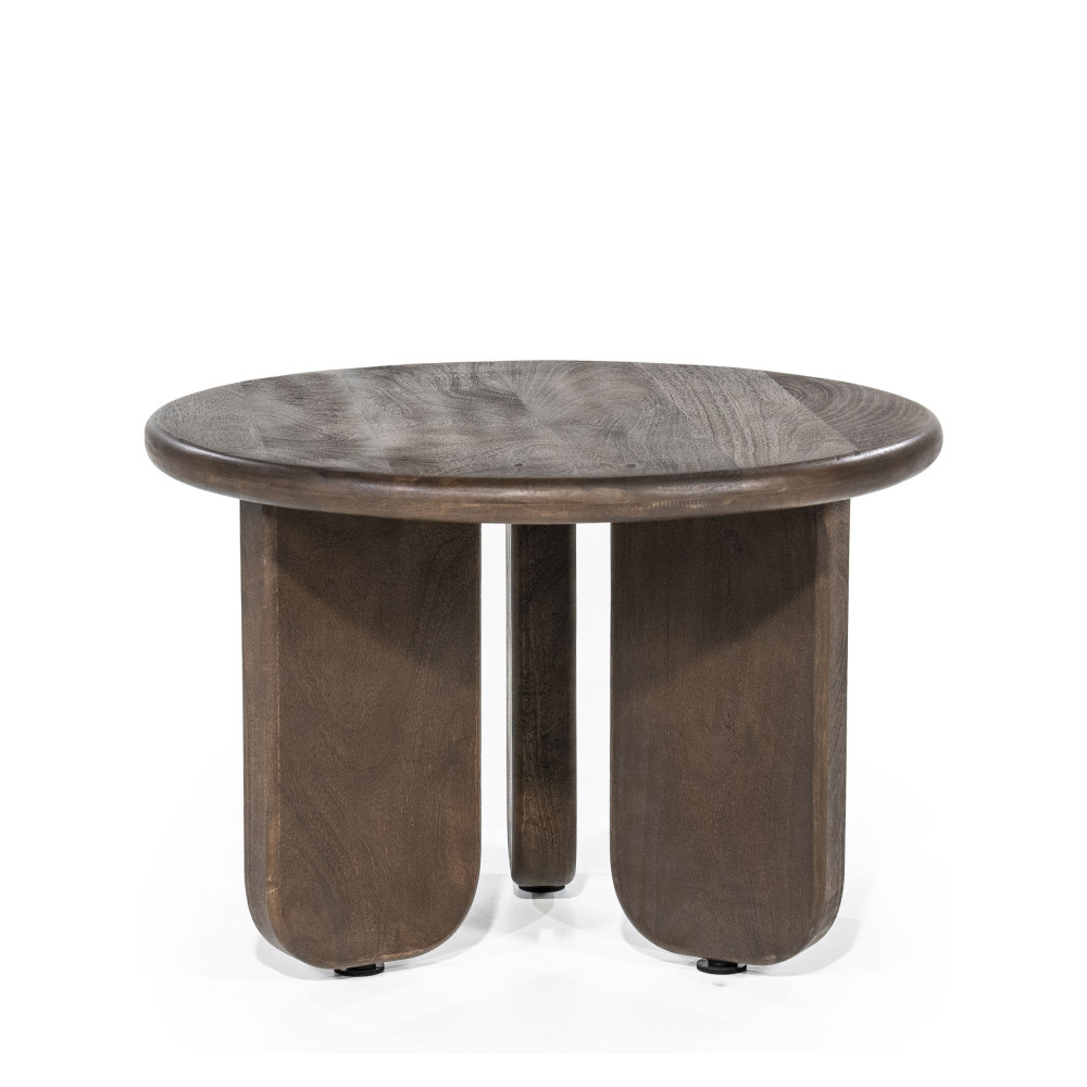 Odin - Table basse en bois ø60cm - Couleur - Bois foncé