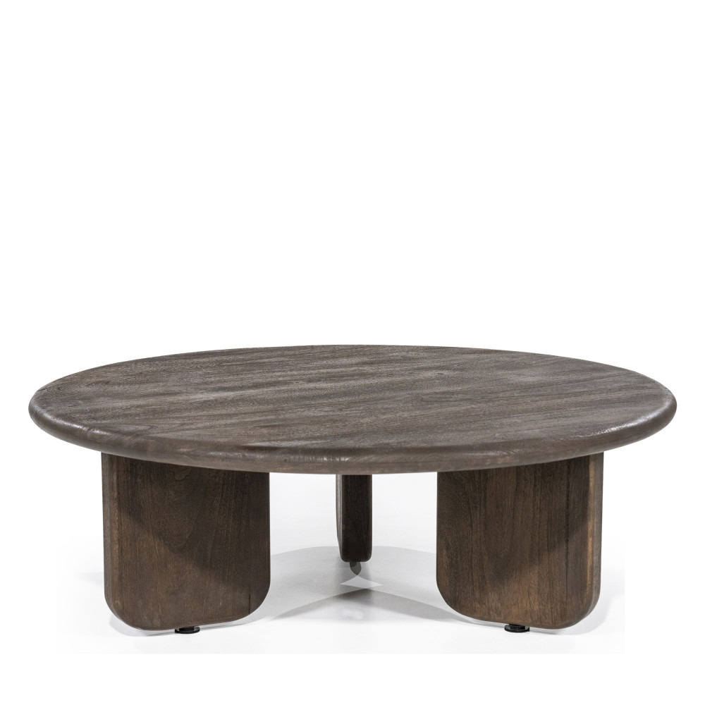 Odin - Table basse en bois ø100cm - Couleur - Bois foncé