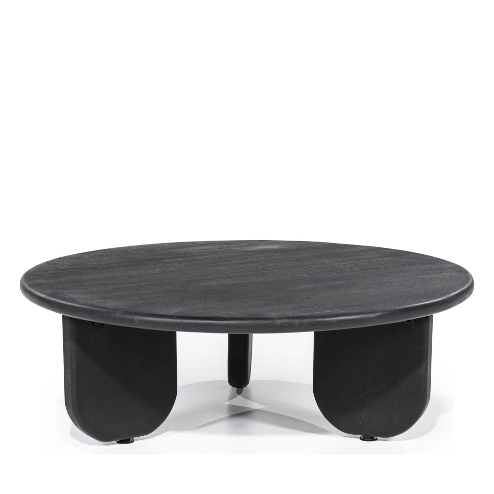 Odin - Table basse en bois ø100cm - Couleur - Noir