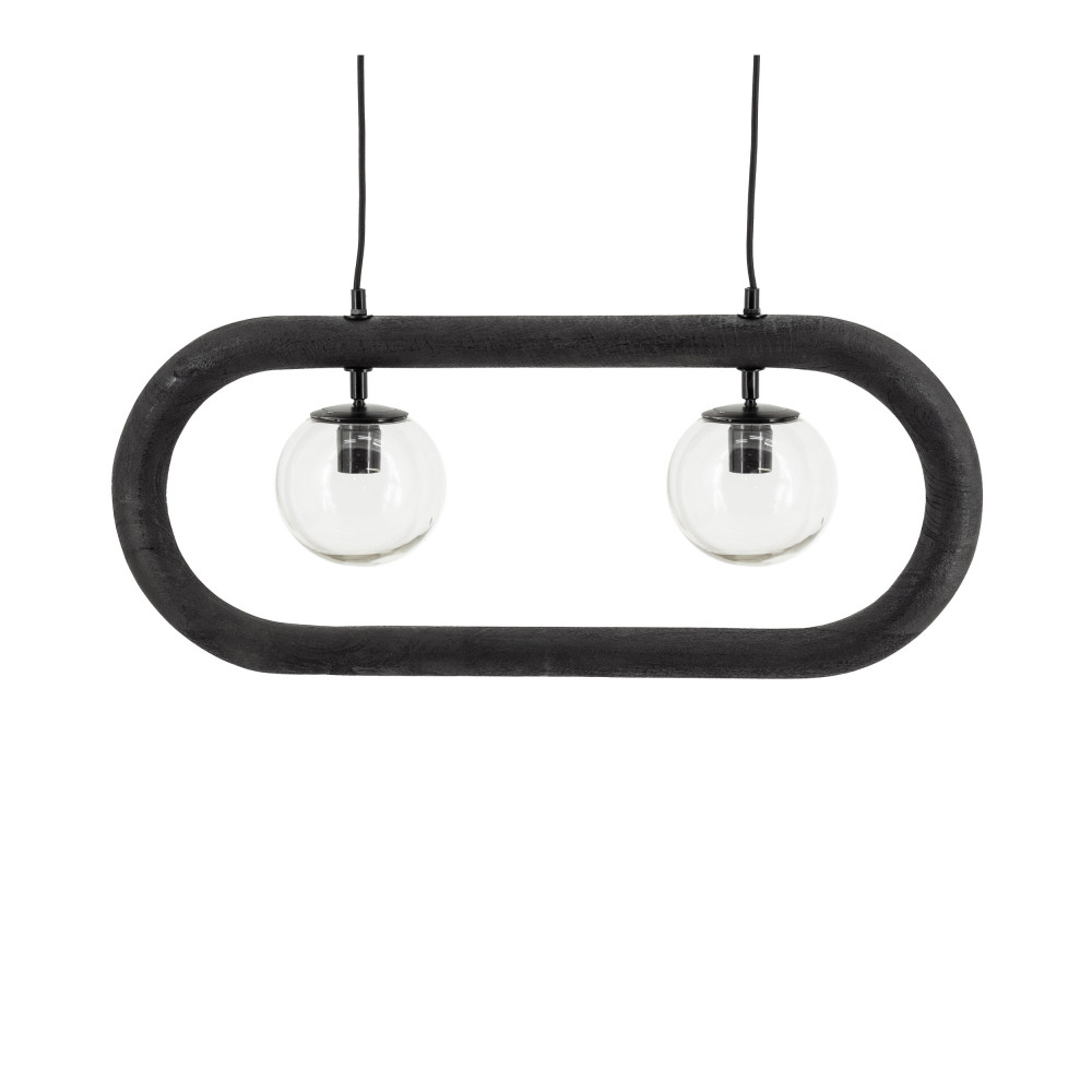 eris - suspension ovale en bois - couleur - noir