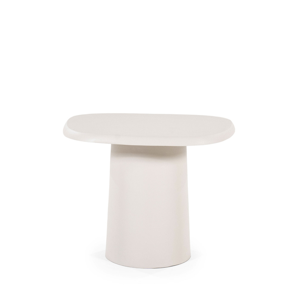 sten - table d'appoint en aluminium 44,5x56cm - couleur - blanc ivoire