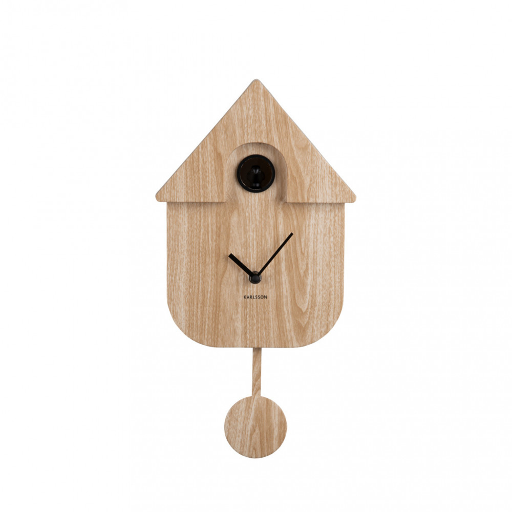 Modern Cuckoo - Horloge à pendule - Couleur - Bois clair