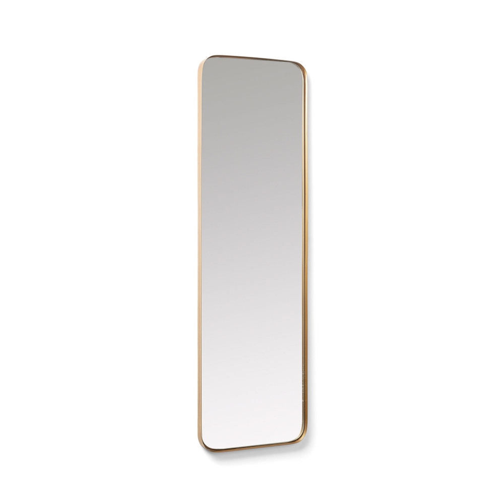 Marco - Miroir aux bords arrondis en métal 30x100cm - Couleur - Laiton