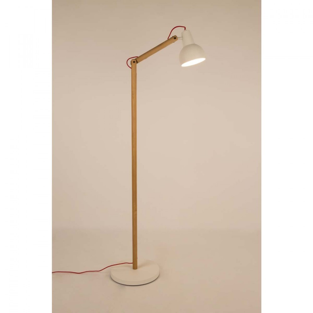 lampadaire design bois metal study