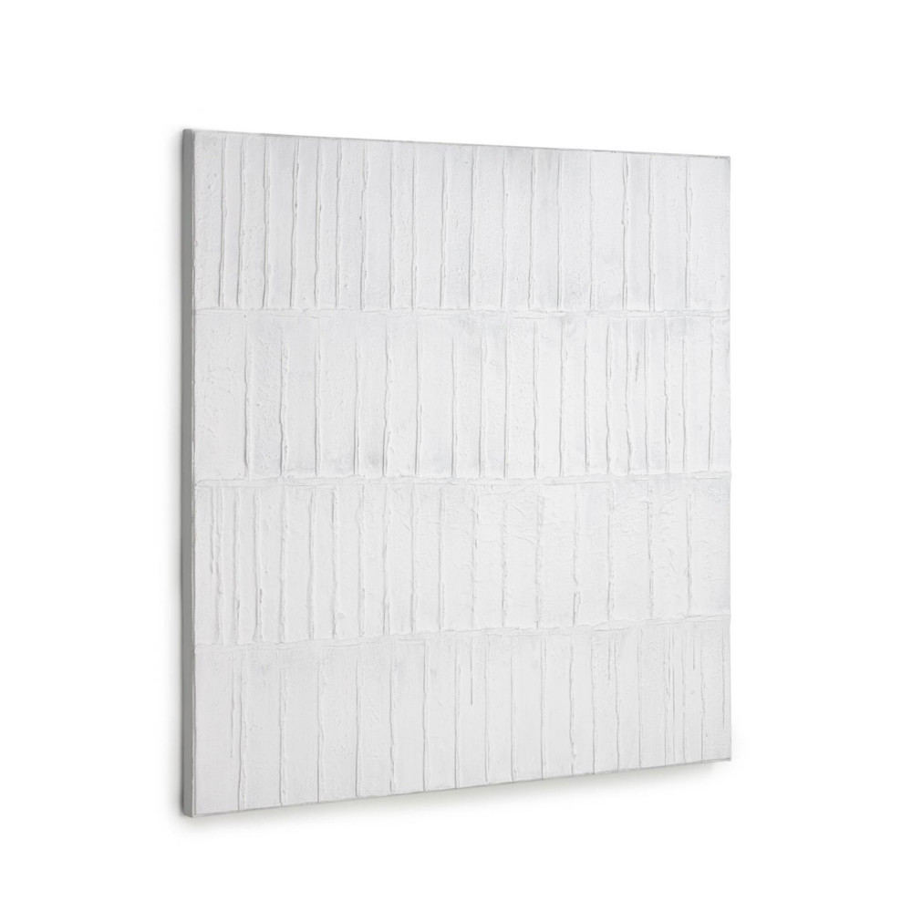 Basilisa - Tableau carré contemporain - Couleur - Blanc