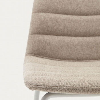 Zunilda - Lot de 2 chaises de bar en tissu et métal H65cm