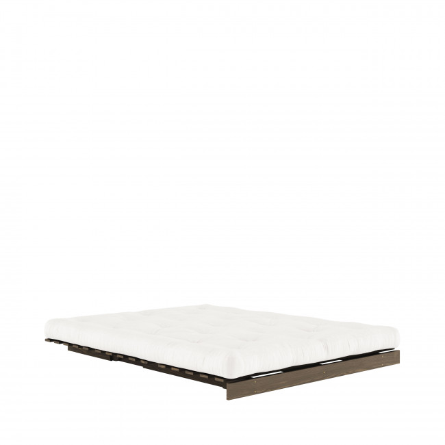 Roots - Canapé convertible 160x200cm en bois foncé et tissu