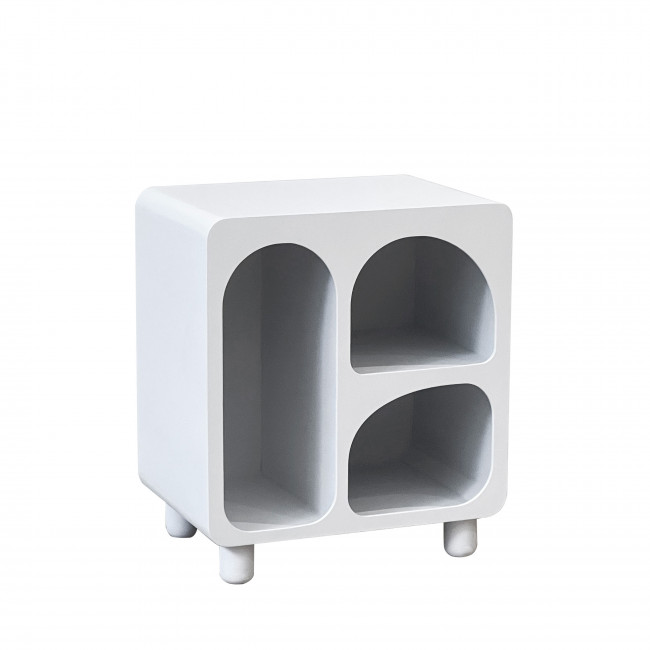 Richie - Table de chevet 3 niches en bois