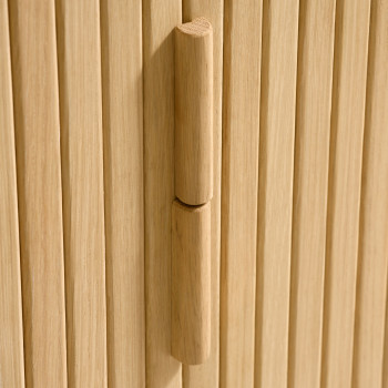 Callan - Meuble tv aux portes coulissantes en bois strié L160cm