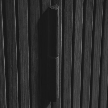 Callan - Meuble tv aux portes coulissantes en bois strié L160cm