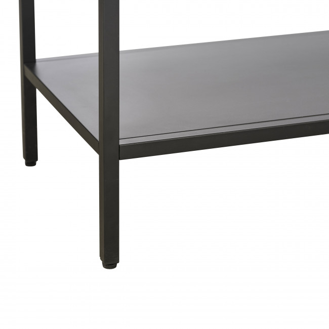 Adare - Buffet 3 portes en verre trempé et métal L132cm