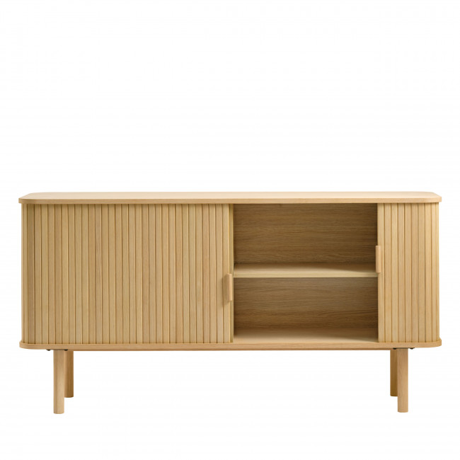 Callan - Buffet aux portes coulissantes en bois strié L160cm