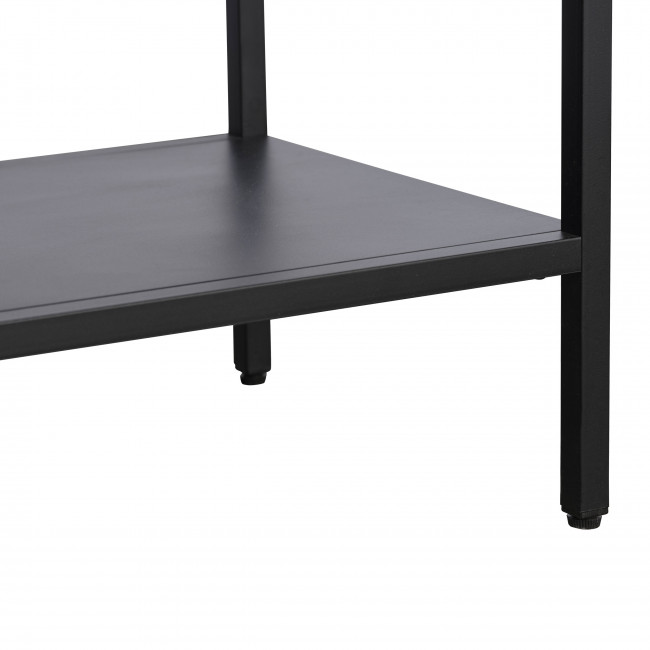 Adare - Buffet haut 2 portes en verre trempé et métal H160cm