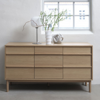 Clane - Buffet 3 portes 1 tiroir en bois L140cm