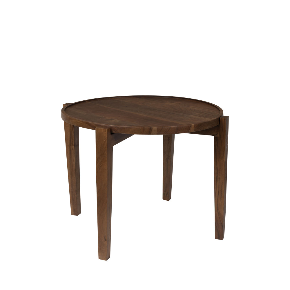shane - table d'appoint ronde en bois ø59cm - couleur - bois foncé