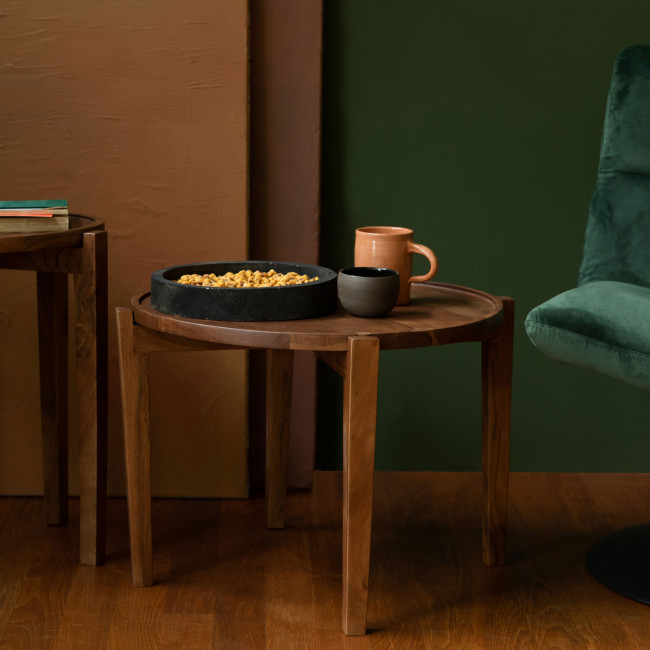 Shane - Table d'appoint ronde en bois ø59cm