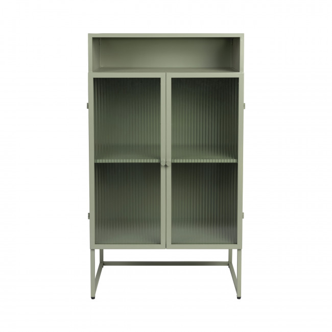 Herbe - Buffet aux portes vitrées en métal L60cm