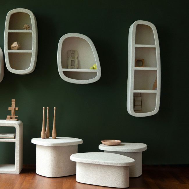 Veda - Table basse organique en marbre recyclé