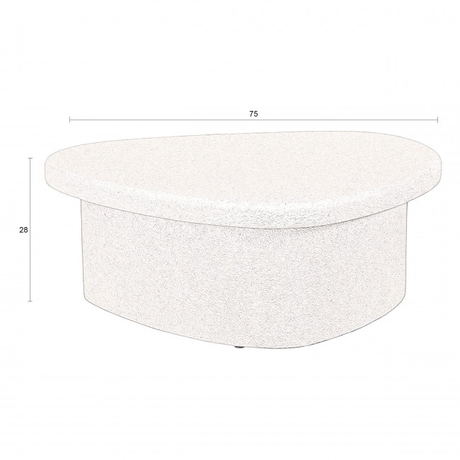 Veda - Table basse organique en marbre recyclé