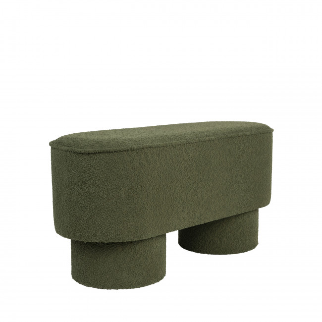 Marcos - Banc arrondie en tissu boculette L93cm