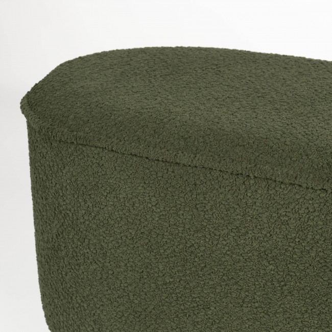 Marcos - Banc arrondie en tissu boculette L93cm