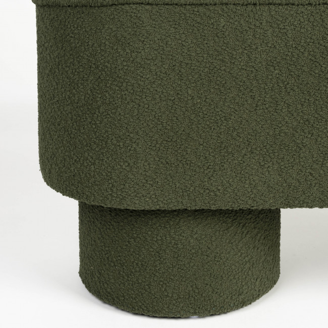 Marcos - Banc arrondie en tissu boculette L93cm